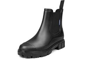 HAGOT Ladies Chelsea Wellington Boots Waterproof Windproof Black