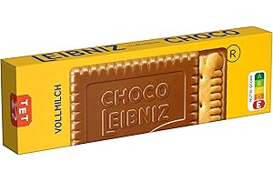 ‎LEIBNIZ LEIBNIZ Choco Vollmilch, 125 g, knusprige Butterkekse eingebettet in zarte Milchschokolade (1 x 125 g)