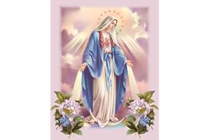 SYMON punto de cruz kit completo, Virgen María, 11CT lienzo punto de cruz, debutante bordado punto de cruz impreso, 40 × 50 cm