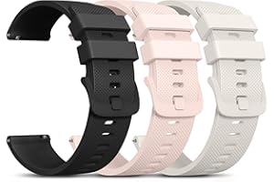 Oumida 3 Pack Quick Release Watch Straps Width 22mm 20mm 18mm Watch Straps for Men Women, Soft Silicone Replacement Sport Replacement Wristbands
