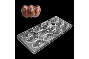 AWONLATE Moule Transparent à Chocolat, Chocolat Candy Moule à 12 Trous, DIY Polycarbonate Moule, Moule à Chocolat en Polycarbonate, pour la Fabrication de Bonbons, Fondant, Gelée