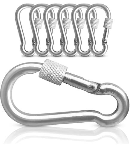 15 Stück 5 Cm Silber Schraubkarabiner M5 – 300 Kg Tragkraft, Für Hundeleine, Hängematte, Camping & Gym Camping Karabiner 5cm 15 Stück 5 Cm Silber Schraubkarabiner M5 – 300 Kg Tragkraft, Für Hundeleine, Hängematte, Camping & Gym Camping Karabiner 5cm