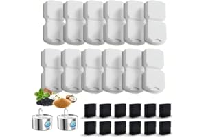 PETPNR 24 Pcs Pet Water Fountain Filters for GIOTOHUN Stainless Steel Cat Water, 12 Pack Filters & 12 Pack Pre-Filter Sponges Set for 2.2L/74oz,2.6L/88oz,3.2L/108oz Dog Drinking Fountain