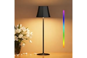 ‎SURIGHT Suright Tischlampe Kabellos mit 3 Farbmodi+RGB, Akku Tischleuchte Stufenlose Dimmbare, Touch Control LED Tischlampe IP54 Wasserdicht für Restaurant, Schlafzimmer, Party, Camping, Kaffeehaus
