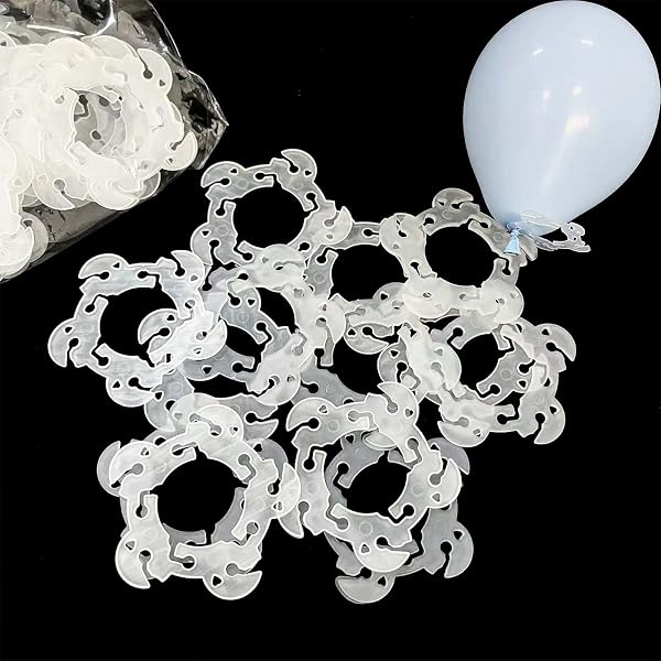 Cintas Para Globos Con Hebilla Blanca: 50 Unidades Reutilizables, Fáciles De Usar Para Decoraciones