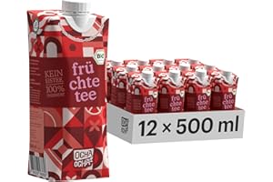 ‎OCHA OCHA Ocha Ocha® - Bio Eistee 100% zuckerfrei & koffeinfrei - Bio Früchtetee für Kinder und Diabetiker geeignet - Ohne Süßungsmittel - Vorratspack 12x500ml