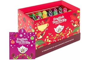 ‎ENGLISH TEA SHOP ETS - BIO Tee Adventskalender 2025 "Christmas Countdown" rot | Weihnachtskalender mit 24 Bio Tees | Perfekter Büro Adventskalender oder Geschenk