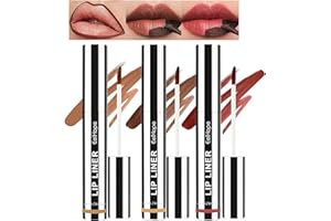 ‎LUCKNEST 3 Farben, abziehbarer Lippenkonturenstift, abziehbarer Lippenfleck mit mattem Finish, langanhaltend, wasserdicht, übertragungssicher, hochpigmentierte Farbe
