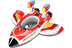 EIVONDA Salvagente Neonato con Pistola Acqua e Maniglia Galleggiante Piscina Bambini Giocattoli Gonfiabili per Piscina Giocattoli da Spiaggia per Bambini 3-6 Anni