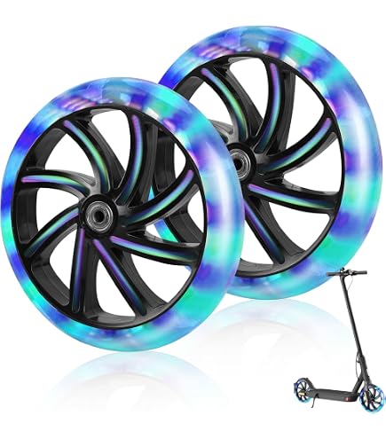 Roues De Rechange Pour Trottinette électrique - Tailles 145/180/200 Mm - Polyuréthane Silencieux - Roulements ABEC - Paire - 4