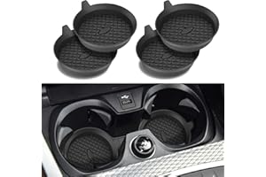 deemars 4PCS Montaña Rusa de la Copa de Coches, Una Montaña Rusa, Antideslizde Coche de la Copa Titular de la Montaña Rusa Coche Interior Accesorios Universales para la (Negro)