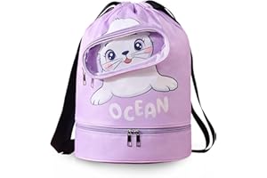 VOICI ET VOILA Borsa Piscina Mare Bambina Sacca Mare Ragazza Zaino Spiaggia Piscina Bambina Borsone Nuoto Palestra Zaino Nuoto Arena Impermeabile Bambina