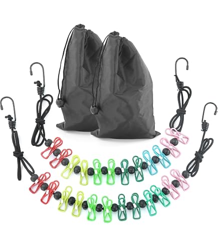 Filo Elastico Da Viaggio, 2 Pezzi Di Filo Per Bucato Portatile Con 24