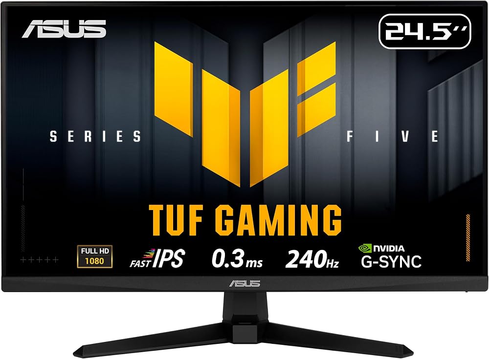 ASUS TUF Gaming VG259QM5A 24 İnç 1080p 240Hz Gaming Monitör | 0.3ms, %99 sRGB, FreeSync Premium, Gaming AI, Fast-IPS, G-SYNC Compatible, DisplayWidget Center