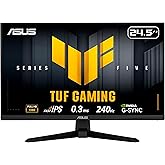 ASUS TUF Gaming VG259QM5A 24 İn&ccedil; 1080p 240Hz Gaming Monit&ouml;r | 0.3ms, %99 sRGB, FreeSync Premium, Gaming AI, Fast-IPS, G-SYNC 