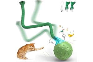 PUHOHUN Jouet Interactif pour Chat, Chat Balle Rechargeable à Mouvement Irrégulier, Stimule l'Instinct de Chasse, Parfait pour Chats d'Intérieur, Jouet Chat Intérieur, Balle Interactive Chat