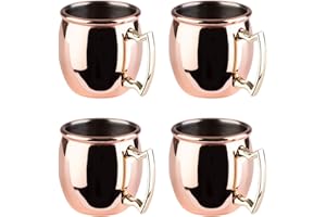 Buddy´s Bar - 4 copas de cóctel pequeñas Moscow Mule, 50 ml, de acero inoxidable sólido, copas de cóctel, aptas para alimentos, copas de cóctel pequeñas, juego de 4 copas