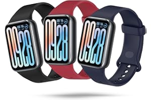 Xisair 3 silikonowe paski kompatybilne z Xiaomi Smart Band 9 Pro i Xiaomi Smart Band 8 Pro bransoletka sportowa, silikonowy pasek, oddychający, miękki i wygodny do Miband 9Pro/8Pro