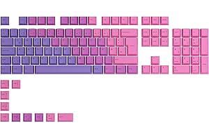 Glorious Gaming 115x GPBT-Keycaps - Cherry-Profil, äußerst widerstandsfähiger PBT-Kunststoff, optisch EIN Blickfang, überragende Akustik, Originalschrift, Deutsch Layout - Nebula