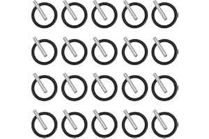 XPOOP 40 Stücke O-Ring und Stift Satz 4mm Federring und 4 x 25mm Kraft Sicherungsstift O Ring Dichtungen für Kraftnuss Schlagschrauber