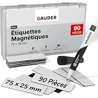 Étiquettes Magnétiques Réutilisables - 54 Pièces 30x80 Mm, Effaçables, Multicolores, Pour Frigo, Tableau