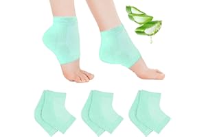 BODIIWULIU Lot de 3 Paires De Chaussettes Hydratantes Pour Talons, Chaussettes Réutilisables Pour la Nuit, Améliorer Pieds Secs et Craquelés, Pour Les Hommes Et Les Femmes