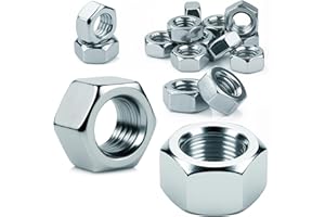 PYROCLASIA Pack of 30 M8 Nuts Hex Nuts Galvanised Steel Nuts for Screws Washers Threaded Rods Bolts Couplings Adjustable Fasteners for Indoor and Outdoor Use