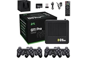 RUILEYOU G11 Pro, Retrowave G11 Pro 100000 Spiele, Retro Wave G11 Pro, 2,4G Wireless Dual Controller, Plug & Play-Videospiele mit 4 Wireless Dual Controllern (64G（4 Kabellose Controller）)