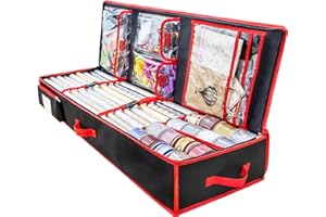 BRANTMAKER Geschenkpapier Aufbewahrungstasche Organizer (40,5 x 14 x 6 in) mit Oxford-Gewebe für Christmas Geburtstag Geschenkpapierrollen Zubehör