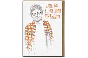 Brainbox Candy - Zabawna, dowcipna kartka urodzinowa – "Ed-cellent Birthday" – wewnątrz bez etykiety na Twoją wiadomość – dla przyjaciół, kumpel, dla niego, przyjaciela, dziewczyny, partnera