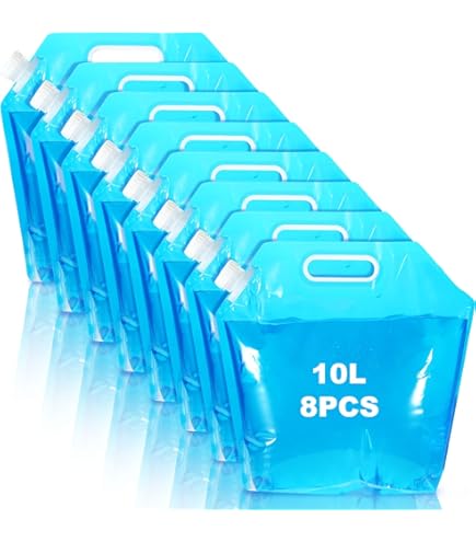 2er Set Faltbare Wasserbehälter 5L/10L Mit Hahn - Outdoor Trinkwasser Kanister