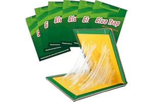 RQJLZ 6 Pack Pest Trap Boards, Large Strong Sticky Trap Pad And Boards For Multi Pests, Glue Trap Pads for Indoor Outdoor Home Kitchen Garden, Insects, Fly Catchers.