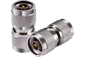 Vecys 2PCS N Connector Adapter N Typ Hane till N Typ Hane Coax Kabel Adapter 50 Ohm för CB Radio WiFi Antenn