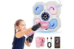YORWHIN Music Boxing Machine with Boxing Gloves,Wall Mount Bluetooth Music Boxer, Home Training Digital Boxing Wall Target Punching Equipment Pads Suitable for Kids and Adults