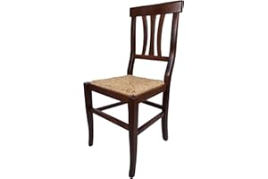 SEDAM SRL Sedia Arte Povera, Qualità TOP, diverse sedute e colorazioni, ORDINE MINIMO 2 PEZZI (Noce, Seduta Paglia)