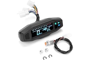 GoolRC Mini tachimetro digitale universale per moto LCD Contagiri digitale per motori elettrici Odo-meter