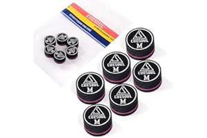 ‎CUESOUL CUESOUL 6 Stück 9-Schicht 14mm Pigskin Queue Spitzen für Billiard