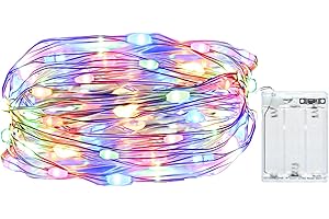 Gcstnn Stringa Luci Led a Batteria, 3metri 30 Led Rame filo Catene Luminose Lucine Fata Luci con timer per per camere, terrazze, Halloween, Natale, decorazione(Multicolor)