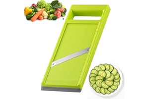 TOPCZY Gemüse Mandolinenschneider, Handgehaltener Gurkenschneider, Edelstahl Gurkenhobel, Lebensmittelzerkleinerer mit Ergonomischem Griff, Tragbarer Küchenhobel Kartoffel für Käse Zwiebeln Küchen