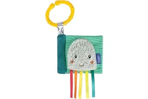 Fehn mini libro crujiente calamar - Libro táctil con motivos naturales: 6 páginas con materiales y funciones emocionantes para sentir, tocar y sorprenderse - para casa y para llevar