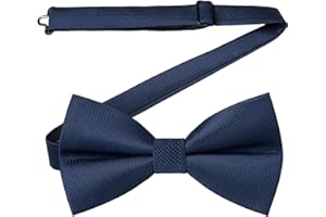 HISDERN Noeud Papillon Homme Pré-noué Réglable Nœuds Papillon avec Crochet Formel pour Mariage Costume Smoking Fête Soirée