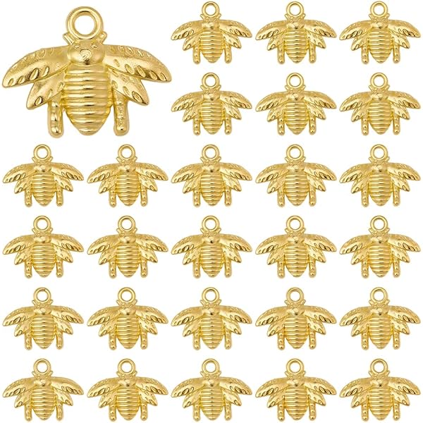 Vintage Parts 20 Connettori Fai Da Te A Forma Di Nido D'Ape In Oro Rosa | Diametro 10,2 Mm, Per Gioielli, Bracciali, Orecchini, Creazioni - 4