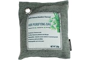 S SUMEX Bolsa de 200 gr. Purificador y deshumidificador de carbón Activo de bambú, armarios, Coches, baños, cocinas etc. Producto Natural Que Ayuda a Eliminar también alérgenos y bacterias.