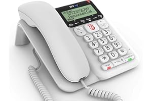 BT Décor 2600 Corded Landline House Phone, Home Phone, Advanced Nuisance Call Blocker, Call Block Button, Handsfree, Mute Button