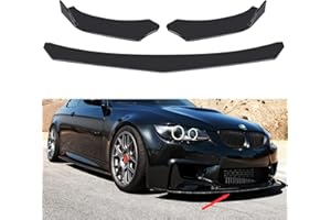 Mulcort Set of 4 Car Front Bumper Lip Body Kit Spoiler Splitter ABS Bumper Canard Lip Splitter Universal