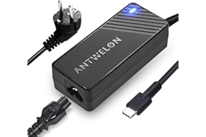 ANTWELON 65W 45W USB C Alimentatore Tipo C Caricatore Portatile per Lenovo Thinkpad Yoga Chromebook HP Acer Asus Samsung MacBook pro Dell Latitude xps 13 Series 20V 3,25A PC Charger Adattatore