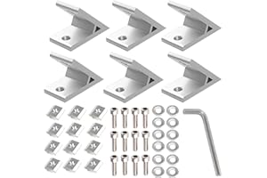 RHBHY Aluprofil Verbinder 40x40 45 Grad Winkelverbinder Befestigungsmaterial Innenwinkel Aluminium Profil Winkel Verbinder für Strebenprofil, 3D-Drucker, CNC-Router, DIY-Projekte (6 Stk) (4040 45 Grad)