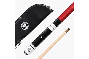 Jonny 8 Ball Hardwood 4 Piece Adjustable Snooker Pool Cue and Padded Soft Case Set with 4 x 11mm Screw Tips