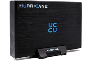 ‎HURRICANE HURRICANE GD35612 Externe Festplatte 10TB, 3,5" Aluminium HDD USB 3.0 Desktop Speicher mit Netzteil für PC, Laptop, kompatibel mit Windows Mac Linux