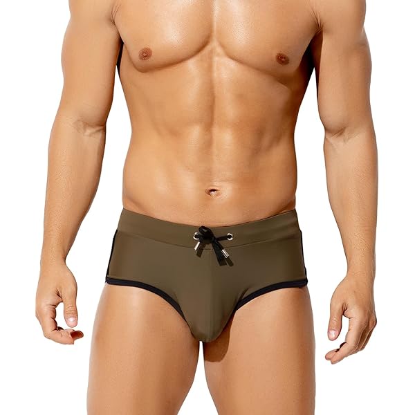 Bathing Suit Low Waist Swimming Trunks With Pouch Sexy Swim Bikini